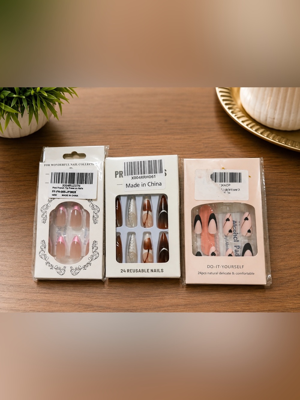 Lot of 3, 24-Pack Press-On Nails